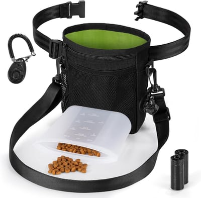 HEZIVO® Beloningstasje voor Honden - Beloningszakje - Agility Intelligentie Training - Met Poepzakjeshouder en Clicker