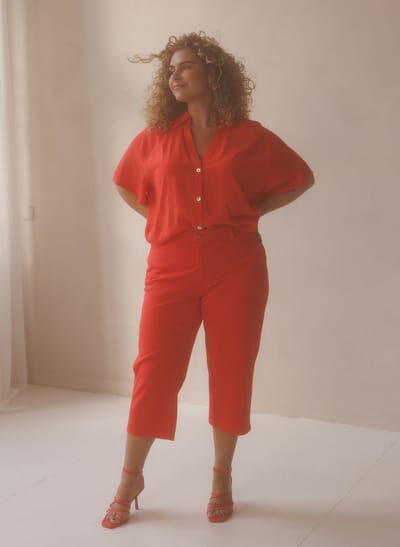 YEST CURVE Umay Essential Bottoms - Hot Red - maat 3(52)