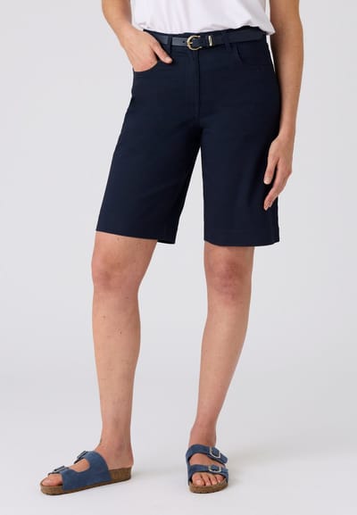 Damart - Bermuda stretch katoen - Dames - Blauw - 38