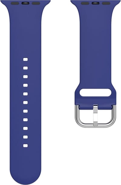 Siliconen bandje - geschikt voor Apple Watch series 1/2/3/4/5/6/7/8/9/10/11/ SE (1,2,3) / Ultra (1,2,3) met maat 44 mm / 45 mm / 46 mm / 49 mm - blauw