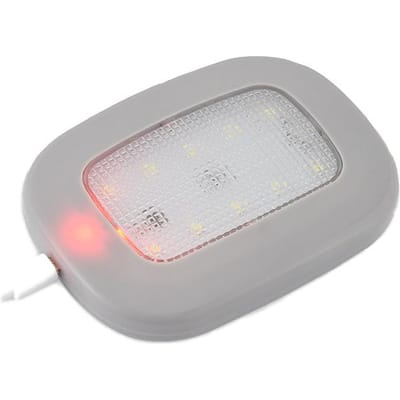 Autoplafondverlichting 10 LED-nachtleeslamp USB-opladen Magnetische koepellamp Kofferbaklamp Led-auto Decoratieve binnenverlichting grijs