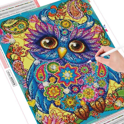 5D Diamond Painting Uil Dier Diamant Borduren Kruissteek Volledige Ronde Diamant 20X30