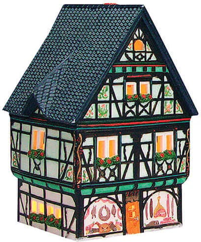 Antieke Huis - kerst decoratie - kerst versiering - (10 cm)