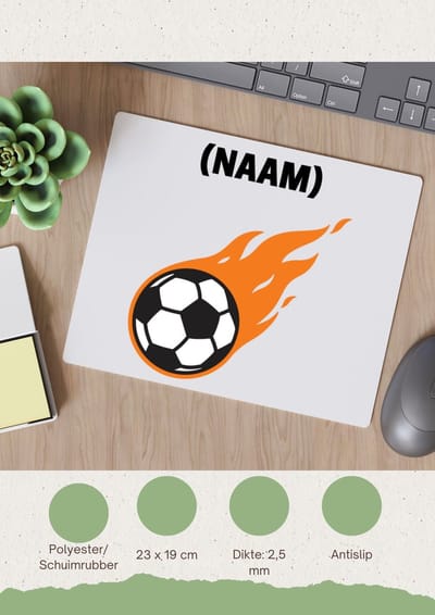 Akyol - voetbal met eigen naam Muismat - Voetbal - voetballer - sport - 23 bij 19 cm
