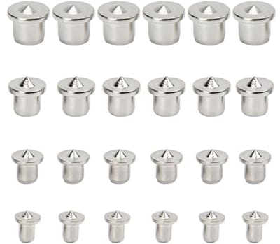 24-Piece Centering Toolset voor Precisie Houtbewerking - Hardhouten Punten in 6/8/10/12 mm | Centreringsspikes & Uitlijnen voor Professionele Timmerwerkzaamheden