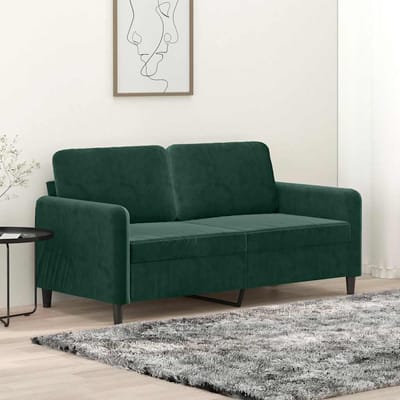vidaXL - Tweezitsbank - 140 - cm - fluweel - donkergroen