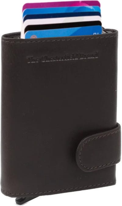 The Chesterfield Brand Leren Kaarthoes Leicester Card Holder Brown Bruine