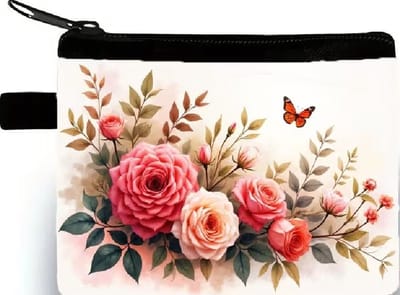Gemakkelijk om erbij te hebben, dit handige rits portemonneetje 10x14cm. Een mooie afbeelding van vrolijke bloemen in diverse kleuren. Erg leuk om voor jezelf te kopen of om cadeau te geven. Ook leuk bij Sinterklaas, Kerst of vakantie.