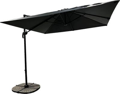 Buitenkado Pro Zweefparasol – 3x3m - Aluminium - Grijs