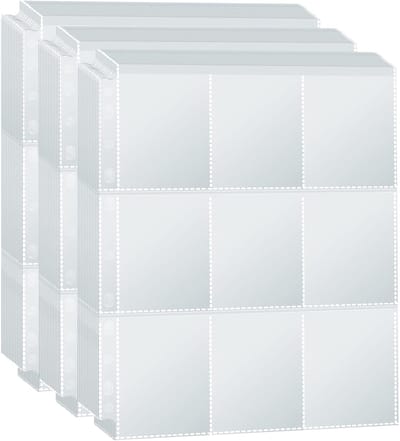 Kaarthoesje, dubbele kaartbeschermer, transparante opbergset met 11 vakjes voor kaartspellen, accessoire voor ruilkaarten (transparant, 30 kaarten, 540 kaartvakjes)
