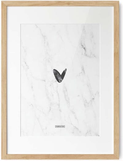 Fabrikten Poster Hart - Marmer - A3