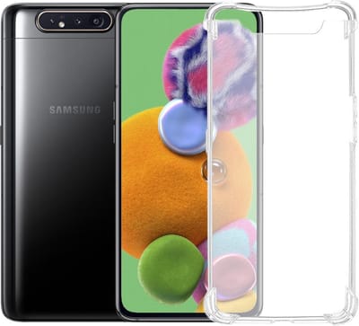 Hoesje - Geschikt voor Samsung Galaxy A80 - Sterk & Shockproof - Siliconen Case - Back Cover - Telefoon Hoes Shock Proof - Telefoonhoesjes - Transparant