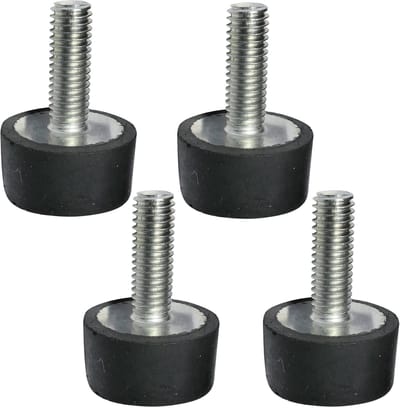 Dailygoods- Rubberen Voetjes - Set van 4 - Trillingsdempers - Ø20 mm H: 10 mm - Hardheid 40 ± 5 - Belastbaarheid 240N - Antivibratie