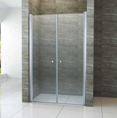 Douchedeur breedte 75 tot 79 cm - Hoogte 180 cm - 6 mm Veiligheidsglas - Pendeldeuren