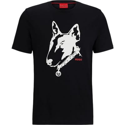 Hugo Unisex Hond voor Volwassenen T-Shirt (Zwart)
