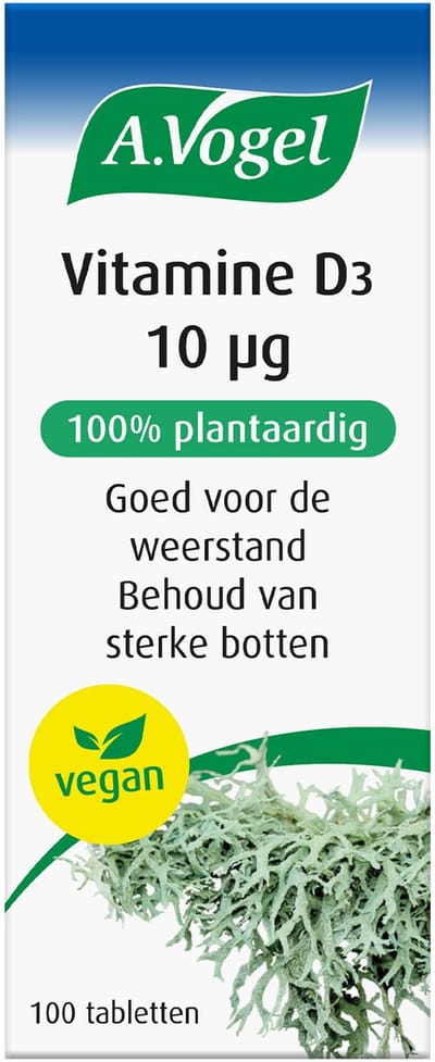 A.Vogel Vitamine D3 10 μg tabletten - Geschikt voor vegetariërs en veganisten - 100 st