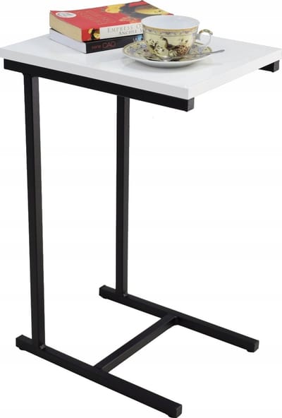 FutuStal EKO - Bijzettafel - Zwart - Wit - Hoogglans