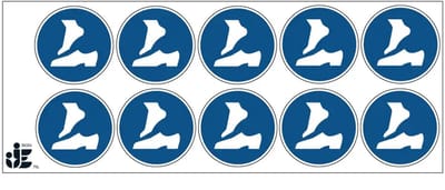 Schoenen uit verplicht sticker | 5 cm - 10 stuks per vel