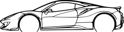 Ferrari wanddecoratie-Ferrari 488-houten wandbord-Ferrari 488 kunst - mancave - muurdecoratie - sportwagen - supercar