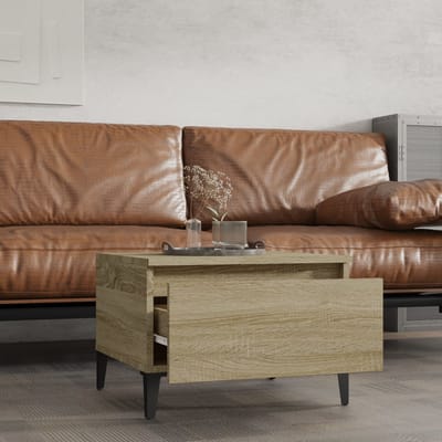 vidaXL - Bijzettafels - 2 - st - 50x46x35 - cm - bewerkt - hout - sonoma - eikenkleurig