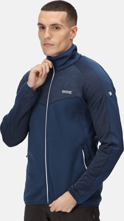 De Regatta Yare Vi Fleece Met Volledige Rits - Heren - Extol Stretch - Gerecycled - Donkerblauw