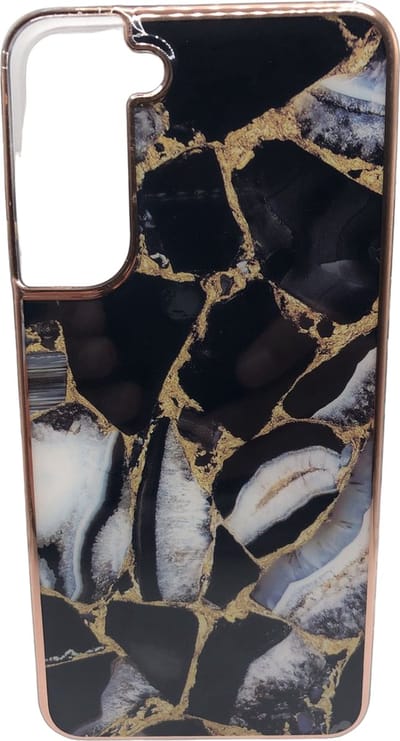 Luxe Marmer Back Cover hoesje - Geschikt voor Samsung Galaxy S22 - Marmer - Luxe - Zwart
