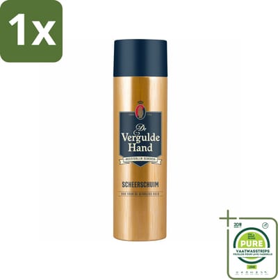 1 x Vergulde Hand Scheerschuim 250 ml - Scheerschuim - Authentieke Scheerbeleving - Glad Scheerresultaat - Huidbescherming - Gevoelige Huid