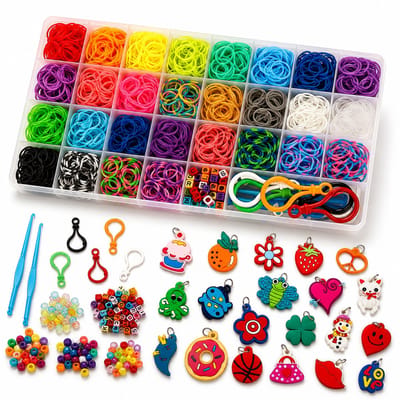 BOTC Loombandjes Starterspakket - 1800-Delig - 28 Kleuren - Loomelastiekjes - Loomen - Loom Pakket