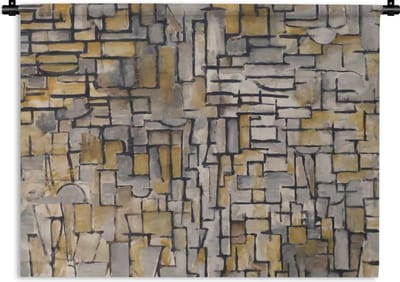 Wandkleed - Wanddoek - Mondriaan - Kunst - Oude meesters - 120x90 cm - Wandtapijt