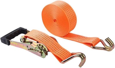 Ratelbanden set - Spanbanden vracht - Lading vastzetten - Snelsluiting klemslot - 5 cm breed 6 meter - Zwart