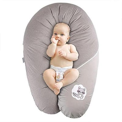 Voedingskussen XXL 190 x 30 cm met extra kussensloop - ideaal voor borstvoeding en ondersteuning