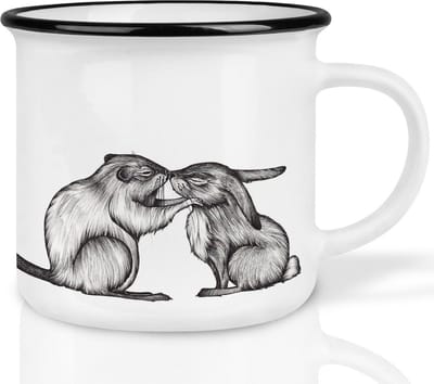 Mok keramiek - konijn en bever - Ligarti