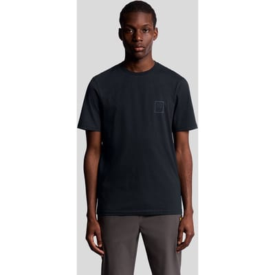 Lyle and Scott Rubberised Logo Graphic Casual T-shirt Heren Donkerblauw S