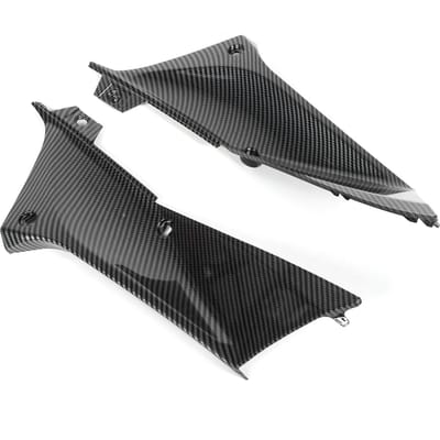 2 stuks Carbon Fiber Stijl Links en Rechts Luchtgeleidingskap Kuip Inzetstuk Onderdeel Past voor Yamaha YZF black