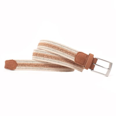 TRESANTI | ELIJAH | Meerkleurig gevlochten riem | Beige | Size 105