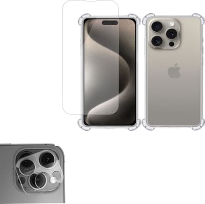 Hoesje geschikt voor iPhone 15 + Screenprotector + Camera Beschermglas – Proteqt+