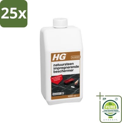 25 x HG Impregnerende Beschermer 1 liter - Grootverpakking - Natuursteen Beschermer - Impregneren Natuursteen - Vuilwerend Natuursteen - Vlekwerend Natuursteen - Marmer Bescherming