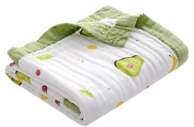 Babymousseline Katoen - Zachte en comfortabele babydeken van katoen, puur katoenen babydeken geschikt voor wieg-kinderwagen-110*110CM
