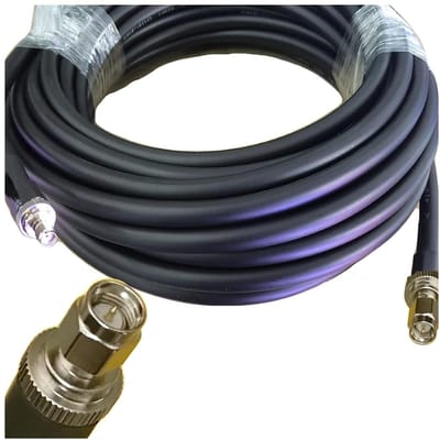 Coaxiale Antennekabel - Verlengkabel SMA - Radio Signaal - LMR-400 Serie - 3 meter - Zwart