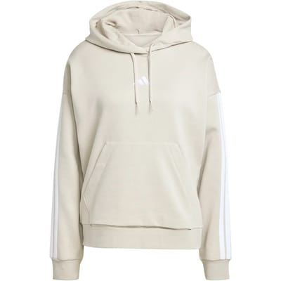 Adidas Essentials 3 Stripes Fleece Hoodie Beige XS Vrouw
