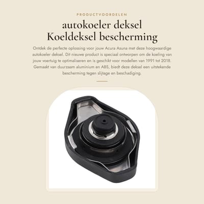 Dailygoods- Autokoeler Deksel Aluminium - Beschermdeksel - Koeldeksel - Geschikt voor Acura/Asuna - 1991-2018 - Gewicht 33 g