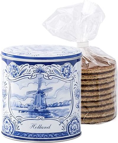 Stroopwafels in Blik – 12x Stroopwafelblik | Hollandse Stroopwafels Cadeau & Relatiegeschenk