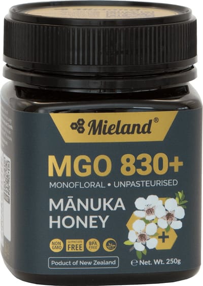 Manuka honing MGO 830+-Rauw- Mieland - 100% natuurlijk- 250 gram