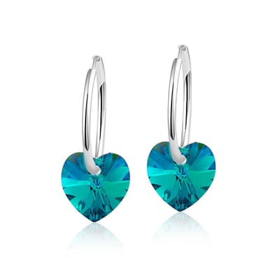 Montebello Oorbellen Claire HZ47 - Swarovski Hart - 925 Zilver Gerhod.- Ø10mm - 20mm
