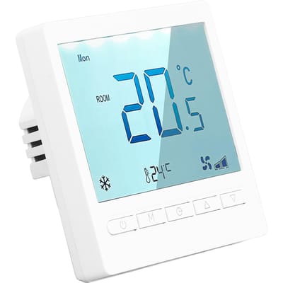 Thermostat Programmable Haute Précision Grand Écran LCD Thermostat pour Salon Chambre Salle à Manger Hall AC230V gray