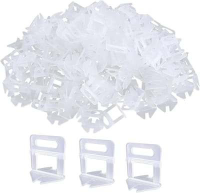 Tegel nivelleersysteem 200 clips 1 mm voor perfecte tegelzetting 3-12 mm dikte