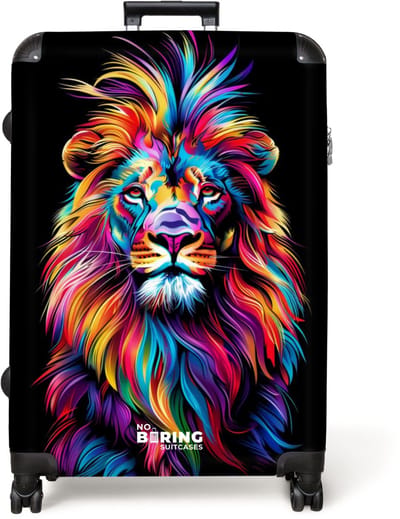 NoBoringSuitcases.com® - Koffer groot - Reiskoffer lichtgewicht - Olifant - Magisch - Kosmos - Rolkoffer met 4 wielen - Grote trolley XL - 98 liter bagage