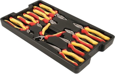 Tangenset 9-delig - Gereedschapset - Reparaties uitvoeren - Geïsoleerde handgrepen - 9 stuks - Oranje geel
