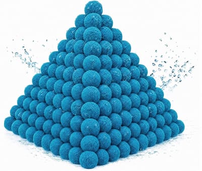 Filterballen voor Zwembaden - 1000 g Vervangend voor 35 kg Filtersand, Herbruikbaar en Wasbaar, Ideaal voor Sandfilter Systemen en Zwembadpompen