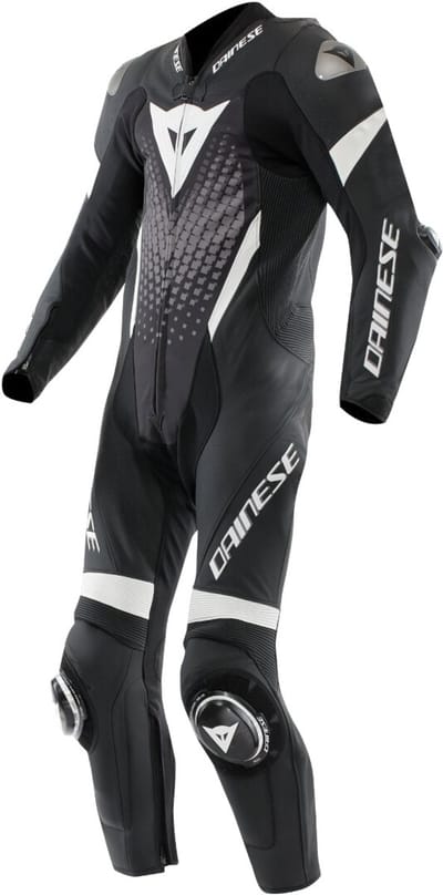 Dainese Laguna Seca 6 Zwart Wit Antraciet 1-Delig Motorpak - Racepak